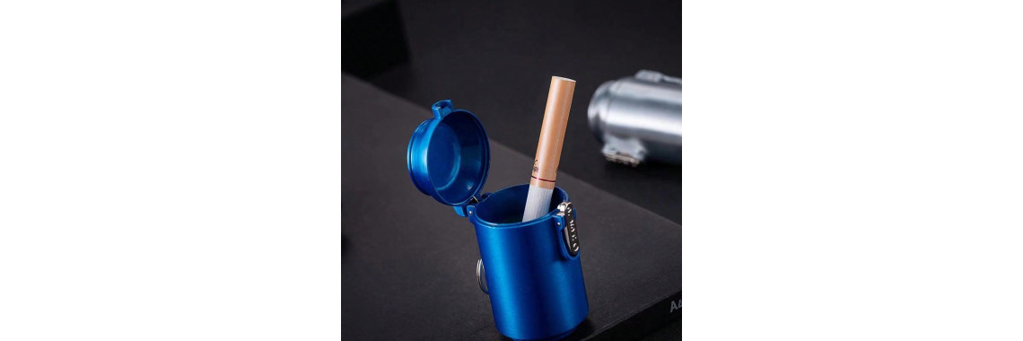 Cendrier Portable Pocket Ashtray Metal Clip Fermeture Hermétique