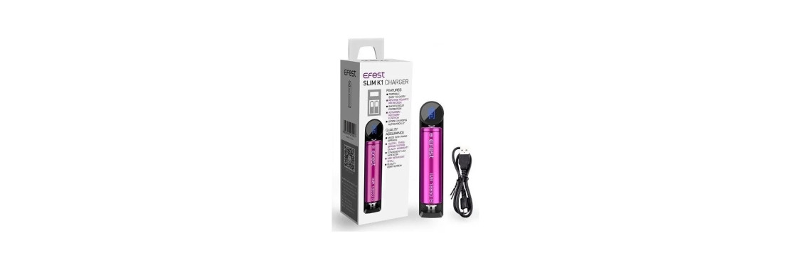 Chargeur USB Efest Slim K2 pour cigarette électronique