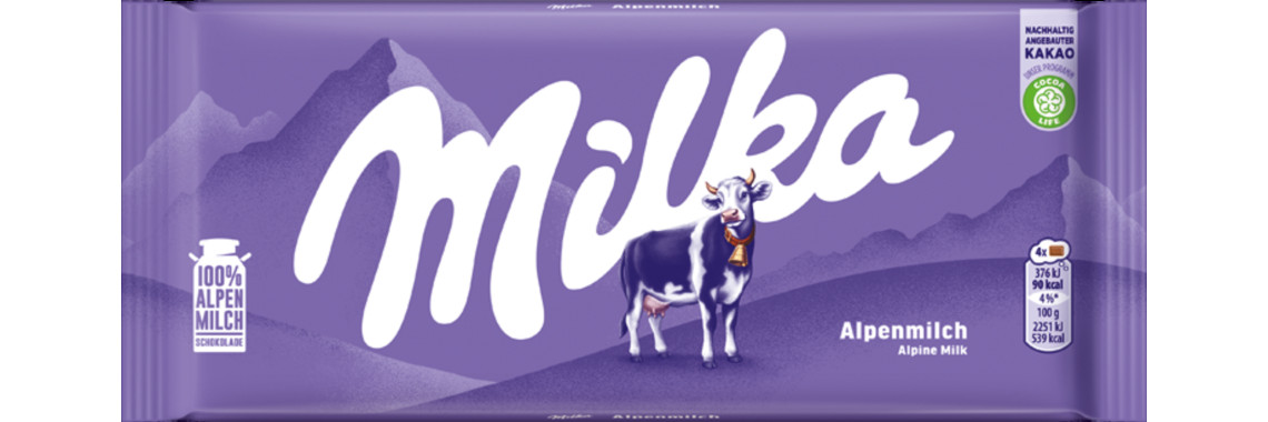 Chocolat Milka Lait Alpin Tablette 100g Mondelez
