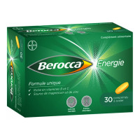 Complément Alimentaire Berocca Energie Vitamines B + C Bayer Boîte 30 Comprimés Effervescents
