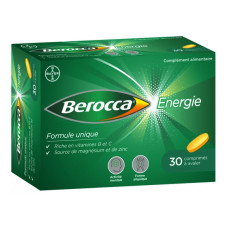 Complément Alimentaire Berocca Energie Vitamines B + C Bayer Boîte 30 Comprimés Effervescents