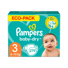 Couches Pampers Baby-Dry Taille 3 6-10kg Pack Économique