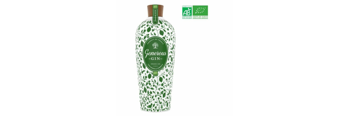 Gin Generous Organic Bio Premium Français 70cl