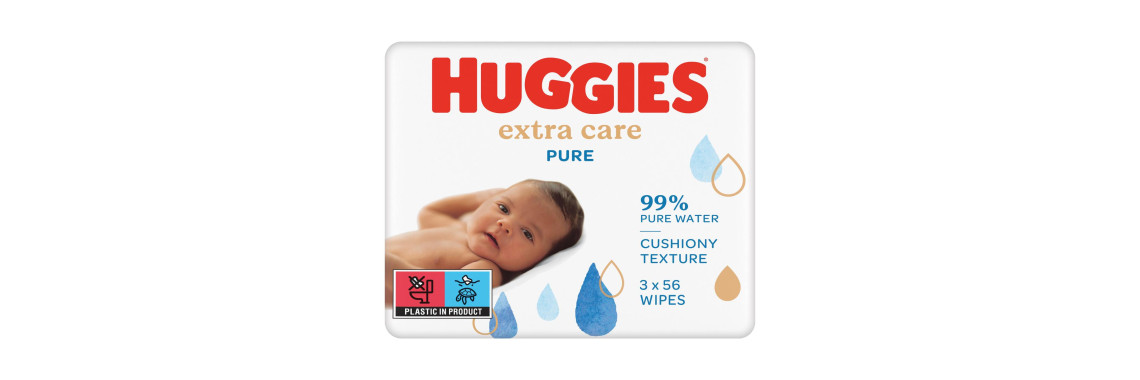 Lingettes Huggies Pure Extra Care Pack 56